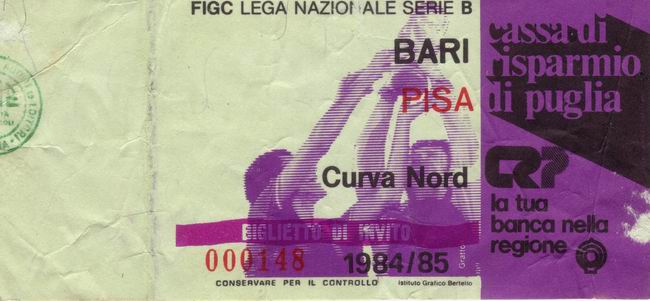 Bari-Pisa 84-85