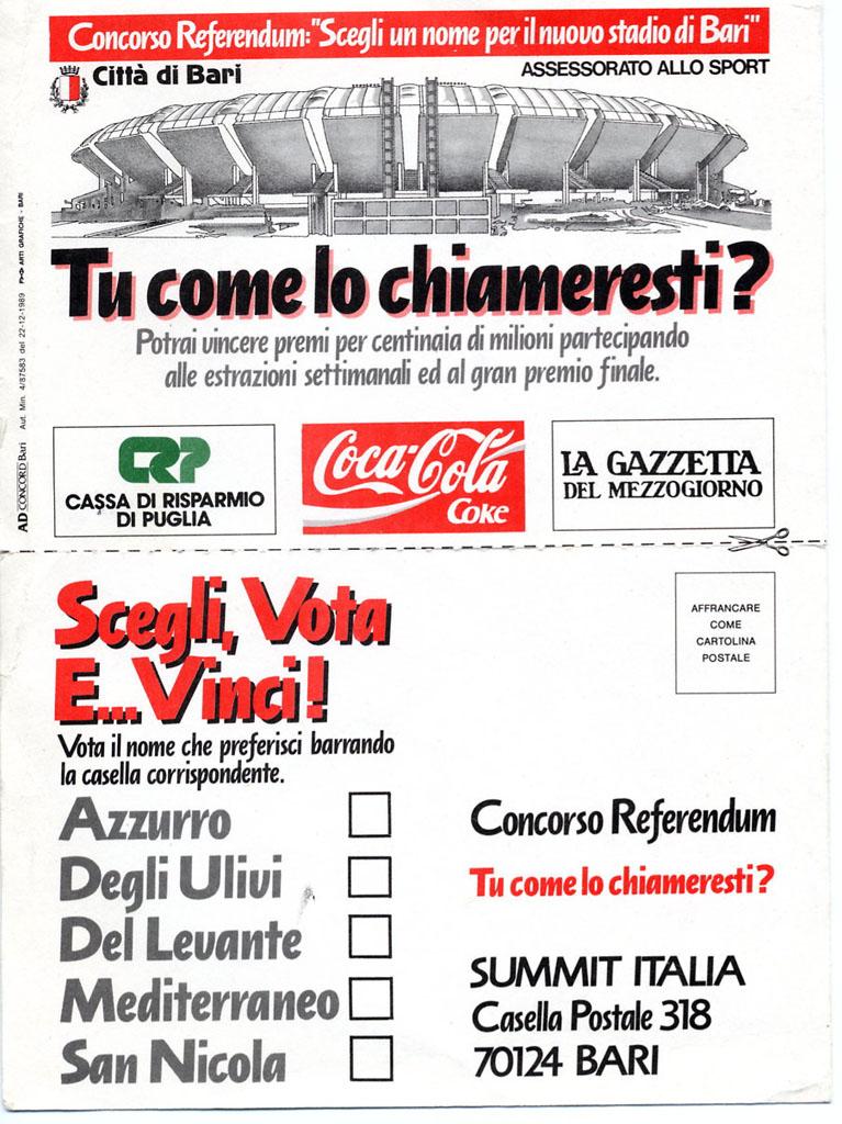 Referendum nome stadio