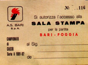 Bari-Foggia 91-92