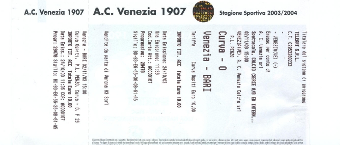 Venezia-Bari 03-04