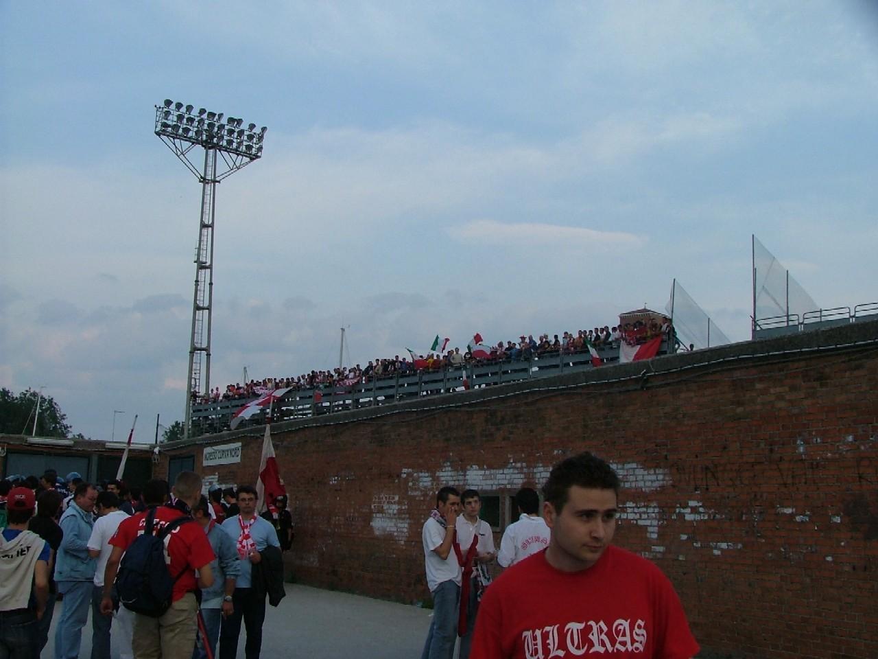 Arrivo allo stadio