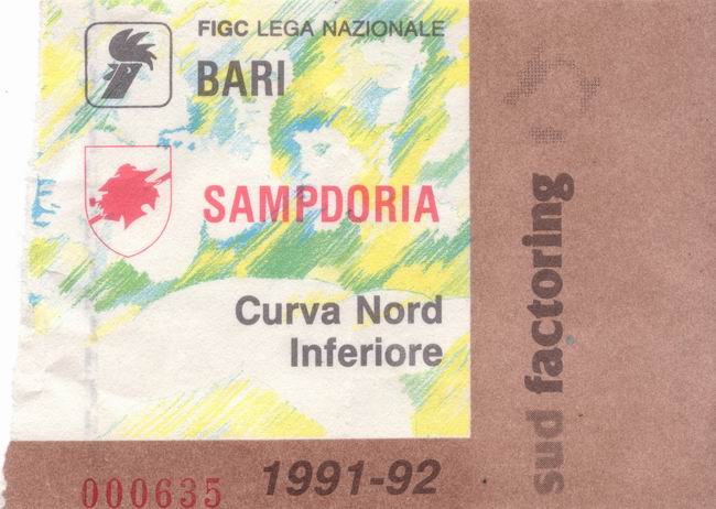 Bari-Sampdoria 1991/92