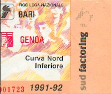 Bari-Genoa 91-92