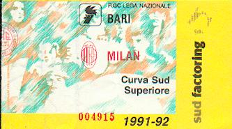 Bari-Milan 91-92