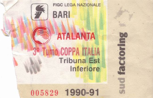 Bari-Atalanta 90-91 Coppa Italia