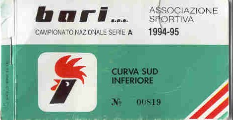 Abbonamento 94-95 Curva Sud