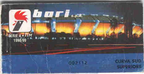 Abbonamento 98-99 Curva Sud