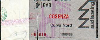 Bari-Cosenza 88-89