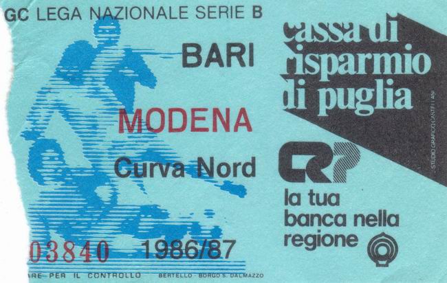 Bari-Modena 86-87