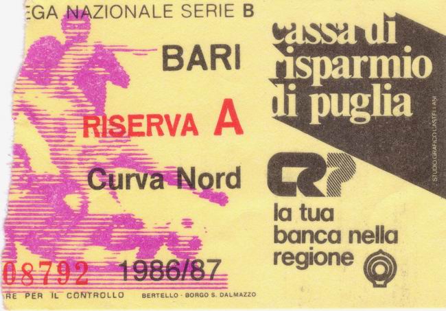 Bari-Riserva A 86-87