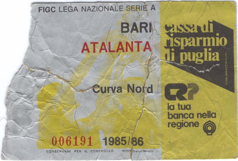 Bari-Atalanta 1985-1986