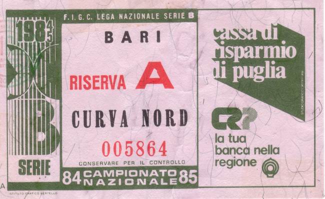 Bari-Riserva A 84-85