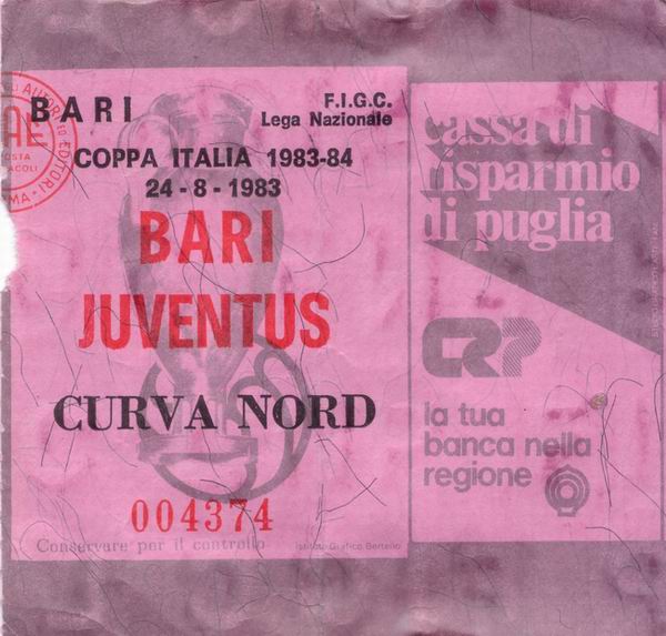 Bari-Juventus 83-84 Coppa Italia