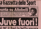 Coppa italia 84, il Bari elimina la juve!!