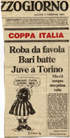 Coppa Italia 84 - Il Bari elimina la Juve!! Coppa Italia 84 - Il Bari elimina la Juve!!