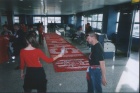 Striscione Ultras all'aeroporto